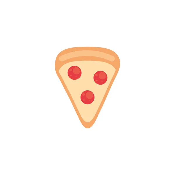 Isolato pizza icona vettoriale design — Vettoriale Stock