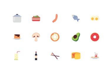 Yiyecek ve içecek ikonu paket vektör tasarımı