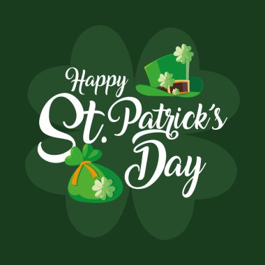 mutlu saint patricks günü vektör tasarımı