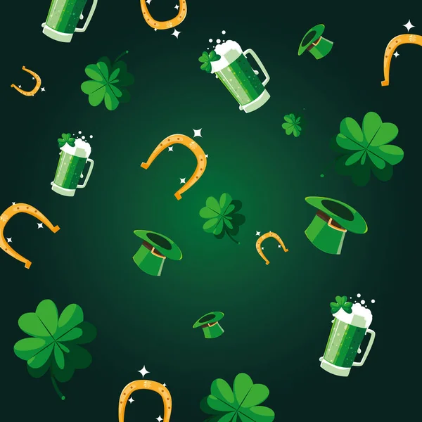 Glücklich Heiliger Patricks Day Vektor-Design — Stockvektor