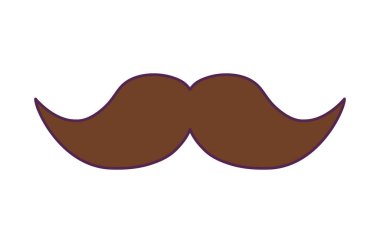 Meksikalı maço bıyığı izole edilmiş ikon