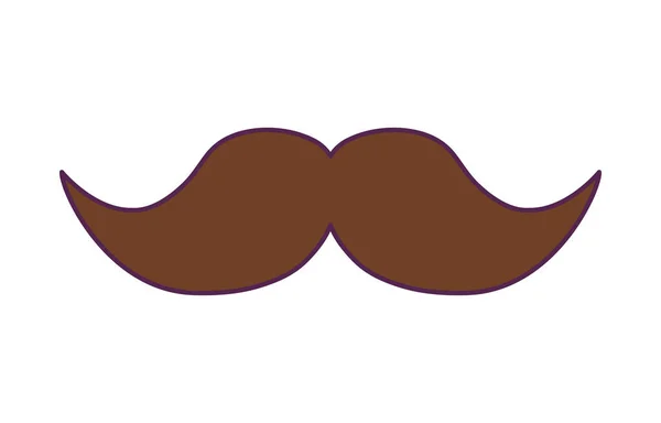 Moustache macho mexicaine icône isolée — Image vectorielle