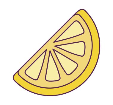 Bir dilim taze limon izole edilmiş simgesi