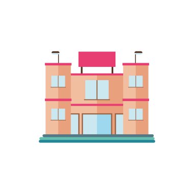 kule şehir mimarisi, apartman ve ofis binası, beyaz arka planda şehir manzarası