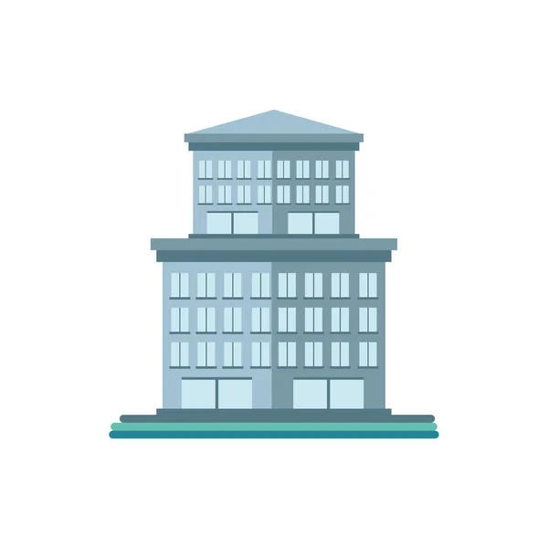 Torre cidade arquitetura de negócios, apartamento e prédio de escritórios, paisagem urbana no fundo branco —  Vetores de Stock