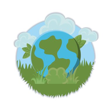 Dünya gezegeniyle çevre dostu bir sahne