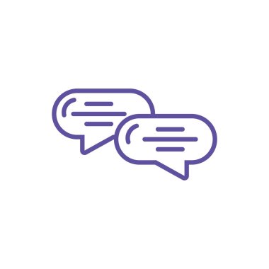 Beyaz arkaplanda konuşma balonu