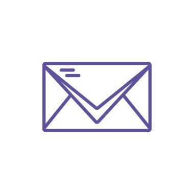 zarf beyaz arkaplanda kapatıldı