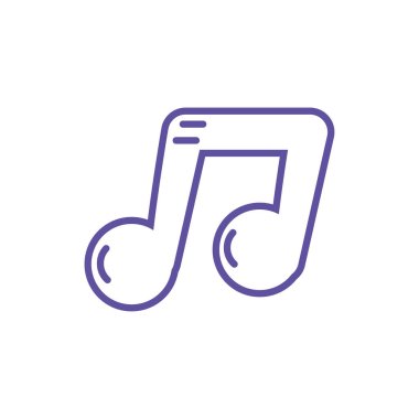 Beyaz arka planda müzik notası