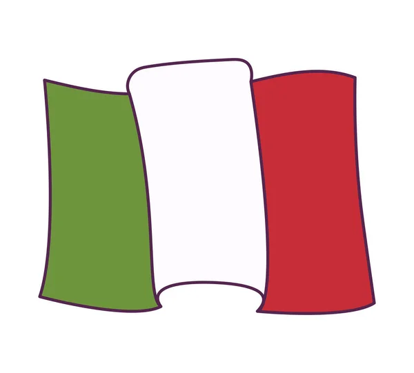 Emblème drapeau mexicain icône isolée — Image vectorielle