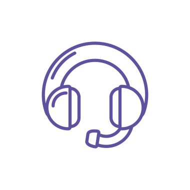 beyaz arkaplanda kulaklık