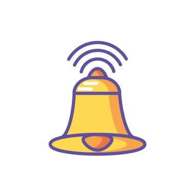 Beyaz arkaplanda alarm zili