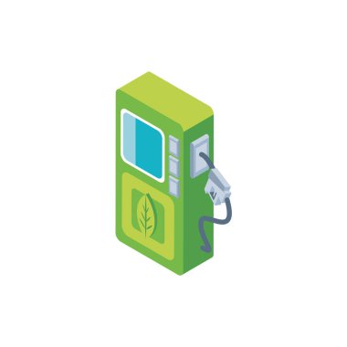 Ekolojik yakıt, beyaz arka planda yenilenebilir enerji