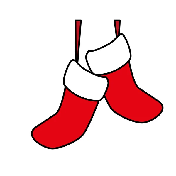 Botas santas aisladas diseño vectorial — Vector de stock