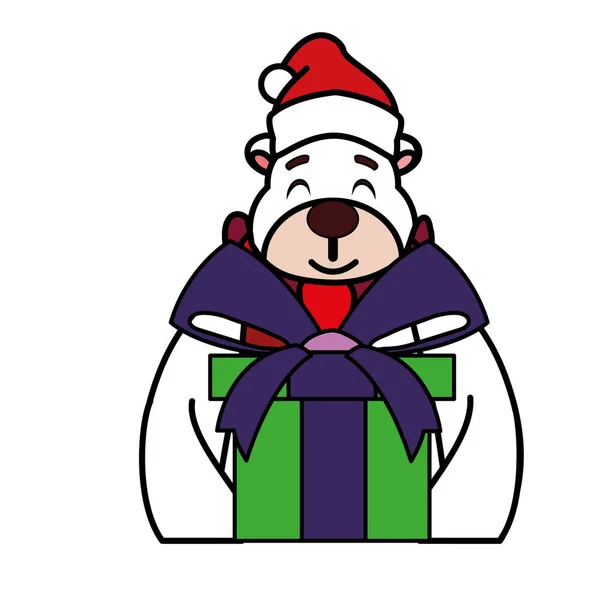 Frohe Weihnachten tragen Cartoon-Vektor-Design — Stockvektor