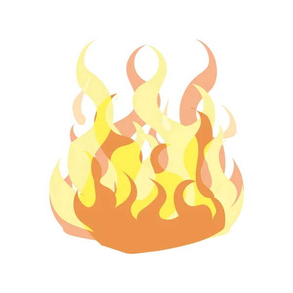 Σχέδιο φορέα απομονωμένου εικονιδίου φλόγας — Διανυσματικό Αρχείο