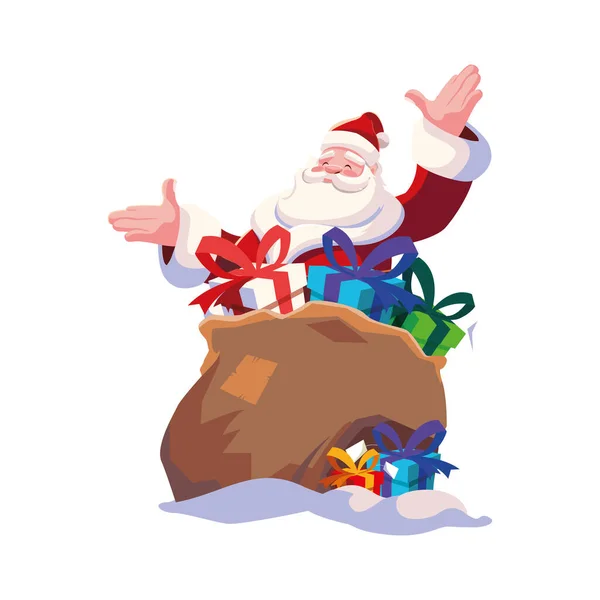Feliz Navidad Santa Claus vector de diseño — Vector de stock