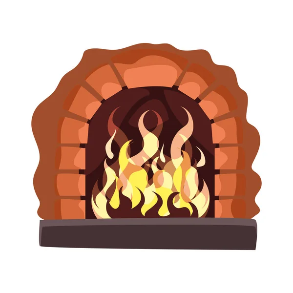 Casa chimenea vector diseño — Vector de stock