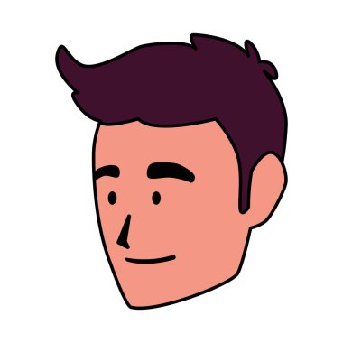 İzole adam kafası vektör tasarımı