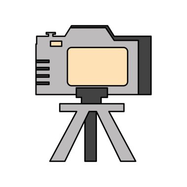 İzole kamera simgesi vektör tasarımı