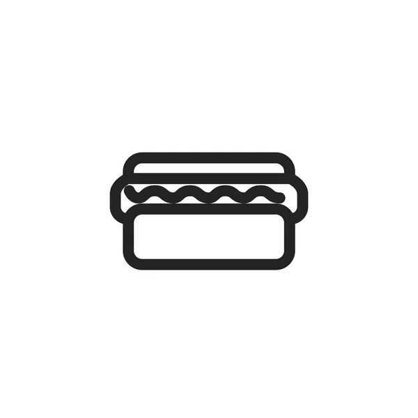 Desain vektor ikon hot dog terisolasi - Stok Vektor