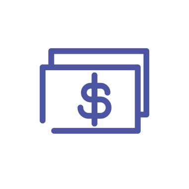 Beyaz arkaplanda dolar sembolü olan para