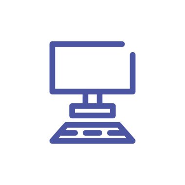 beyaz arkaplanda masaüstü bilgisayar ekranı