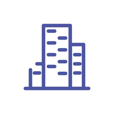 kule şehir mimarisi, apartman ve ofis binası, beyaz arka planda şehir manzarası