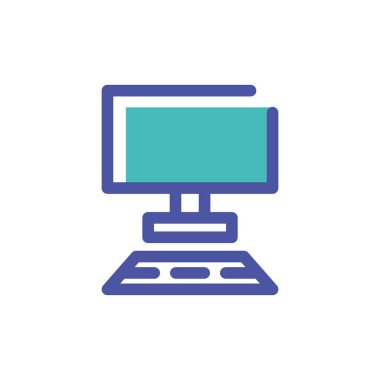 beyaz arkaplanda masaüstü bilgisayar ekranı