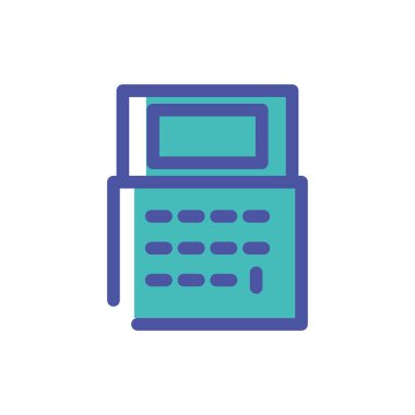 Hesap makinesi beyaz arkaplanda kırmızı