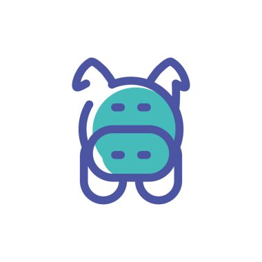 kaydetme sembolü, beyaz arkaplanda domuz