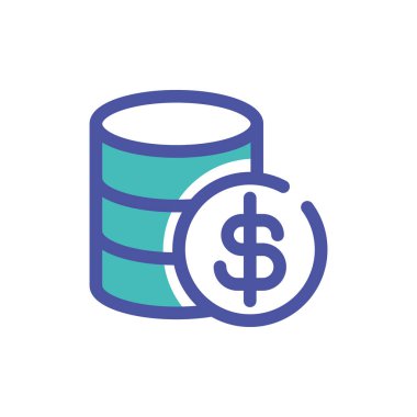 Beyaz arkaplanda dolar sembolü olan para birimi