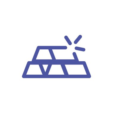 Beyaz arkaplanda altın çubuklar