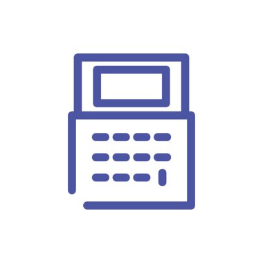 Hesap makinesi beyaz arkaplanda kırmızı