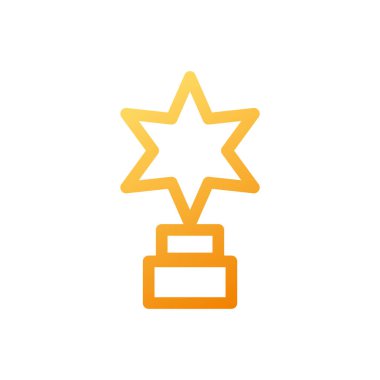 beyaz arkaplanda yıldız şekilli kupa