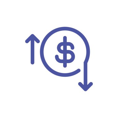 Beyaz arkaplanda dolar sembolü olan para birimi