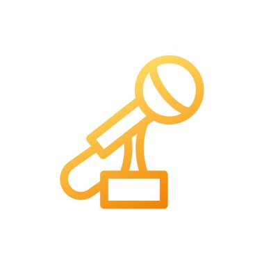 Beyaz arka plan üzerinde durmak ile mikrofon