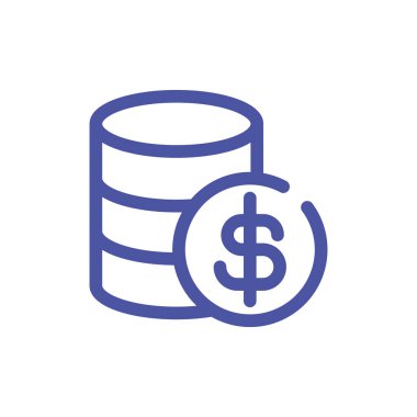 Beyaz arkaplanda dolar sembolü olan para birimi