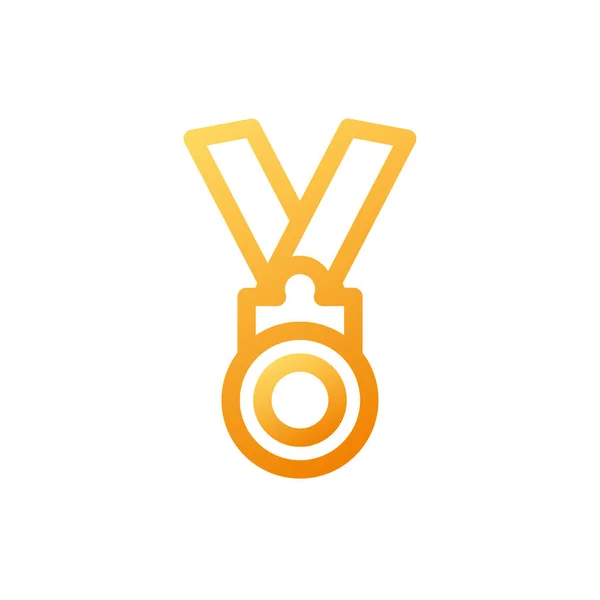 Medaille, Marke mit Schleife auf weißem Hintergrund — Stockvektor
