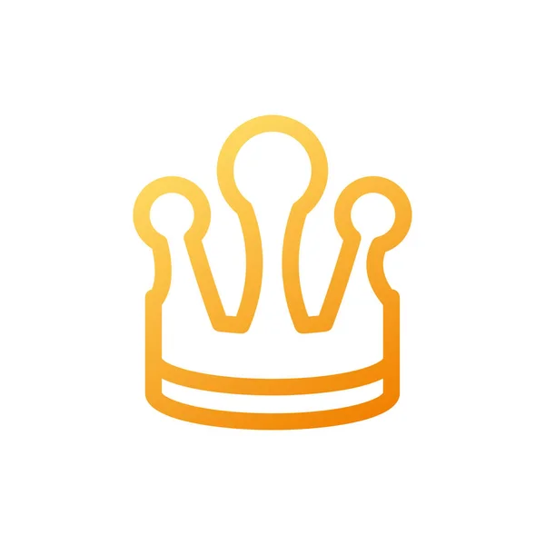 Goldene Krone auf weißem Hintergrund — Stockvektor