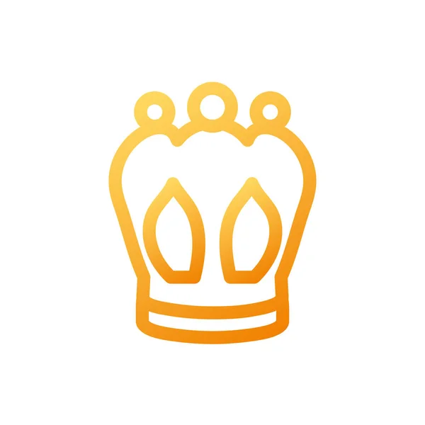 Goldene Krone auf weißem Hintergrund — Stockvektor