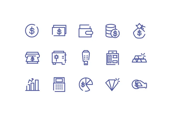 Ensemble d'icônes commerce électronique sur fond blanc — Image vectorielle