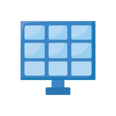 Beyaz arkaplanda güneş paneli