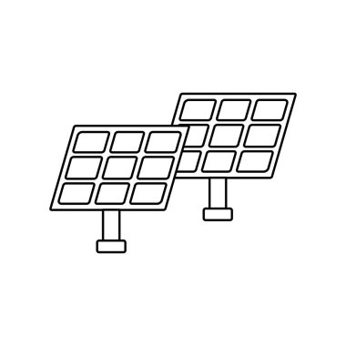 Beyaz arkaplanda güneş paneli