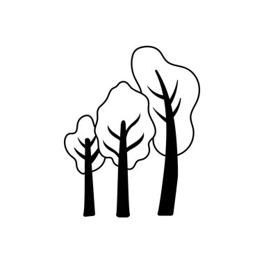 Beyaz arkaplanda ağaç bitkileri