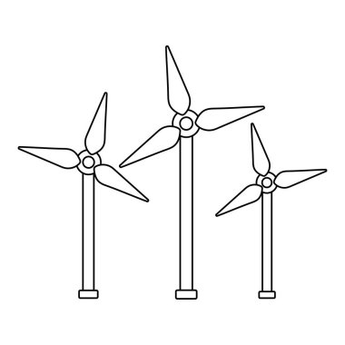 Beyaz arkaplanda yenilenebilir enerji türbini