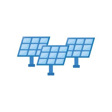 Beyaz arkaplanda güneş paneli