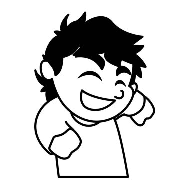 İzole çocuk çizgi film vektör tasarımı