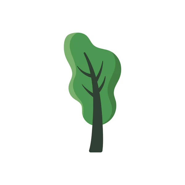 Δέντρο και φυτό σε λευκό φόντο — Διανυσματικό Αρχείο