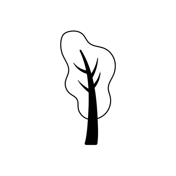 Drzewa i roślin na białym tle — Wektor stockowy